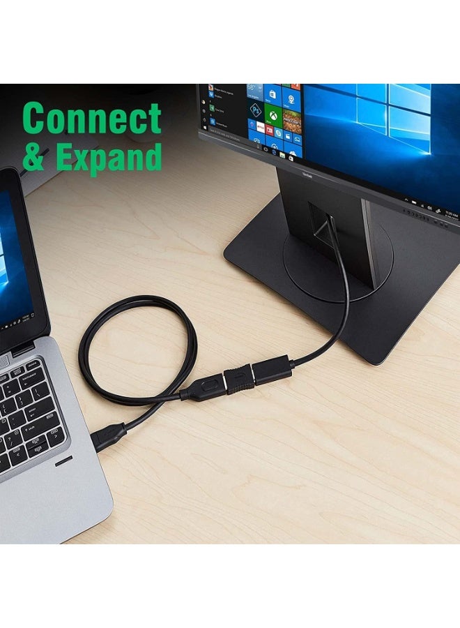 Salab HDMI Female to Female Coupler Joiner Gender Changer Extender Connector HDMI Connector (Black) - Image 4